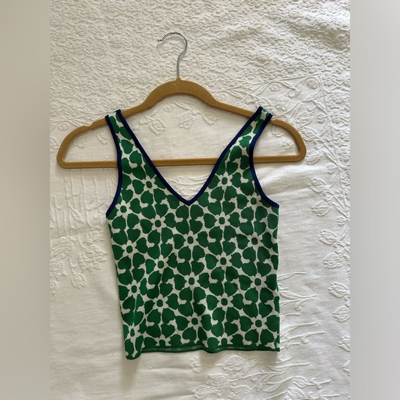 J. Crew Fitted Sweater-Tank in  Floral Jacquard - Picture 3 of 9